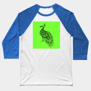 green bird peacock ecopop Baseball T-Shirt